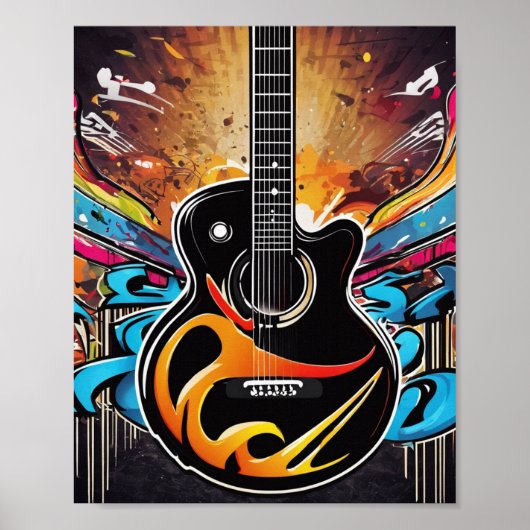 Cool Guitar Poster (Voorkant)