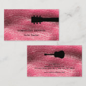 Cool & Guitare moderne Enseignant Carte de visite (Devant / Derrière)