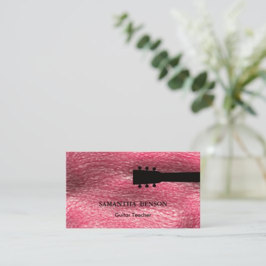 Cool & Guitare moderne Enseignant Carte de visite (Debout devant)