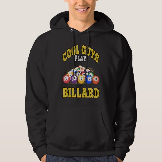 Cool Guys Play Billard Pool Billiard Players Hoodie (Voorkant)