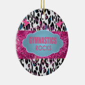 COOL Gymnastic Rocks Pink SPARKLE Ornament (Rechts)