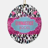 COOL Gymnastic Rocks Pink SPARKLE Ornament (Links)