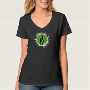 Cool Gymnastics Green Colors Handstand Queen Motiv T-shirt