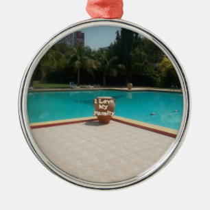 Cool Hakuna Matata Pool Side I love My Family.jpg Metalen Ornament