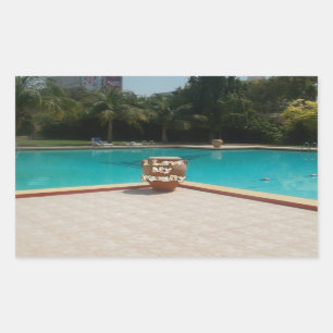 Cool Hakuna Matata Pool Side I love My Family.jpg Rechthoekige Sticker