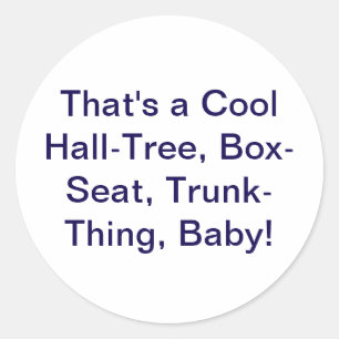 Cool Hal-Boom Kofferbank Ding Hankamer Artjunkhaus Ronde Sticker