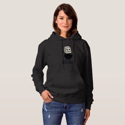 Cool Halloween Meow Boo Boo Cat Illustration Graph Hoodie (Voorkant volledig)