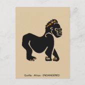 Cool hand getekend - GORILLA - Aap - Primaat - Briefkaart (Voorkant)