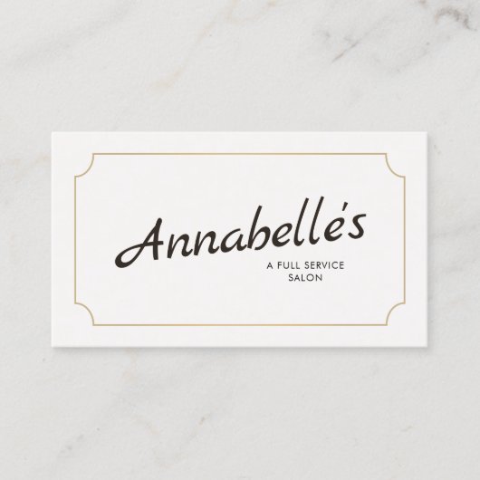 Cool handgeschreven Script Typografie Visitekaartje (Voorkant)