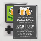 Cool Handheld Game Bier Bachelor Feest Kaart (Voorkant / Achterkant)