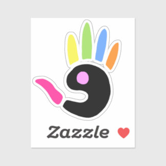 Cool Handprint Art Laptop Sticker