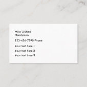 Cool Handyman Construction Visitekaartje (Achterkant)