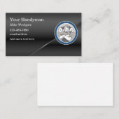 Cool Handyman Moderne Rétro Cartes de visite (Devant / Derrière)