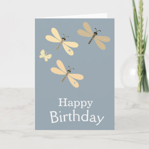 Cool Happy Birthday Dragonflies Kaart