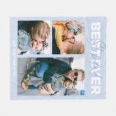 Cool Happy Fathers Day Stepdad 3 Foto Fleece Deken (Voorkant (Horizontaal))