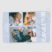 Cool Happy Fathers Day Stepdad 3 Foto Golfhanddoek (Horizontaal)