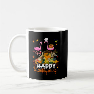 Cool Happy Thanksgiving Flamingo Drink Wine Lov Koffiemok