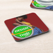 COOL! Hard Plastic onderzetters - Cork rug - set v (Linkerzijde)