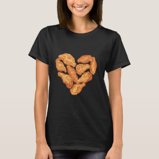 Cool Hart Liefde Gebakken Kip Grappige Kippen Lief T-shirt