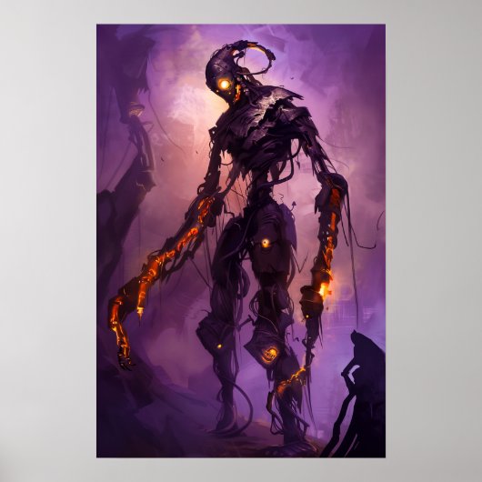 Cool Haunted Robot Poster (Voorkant)