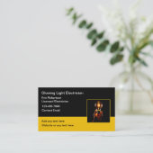 Cool haute brillance Cartes de visite électriques (Debout devant)