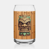 Cool Hawaii tiki hoofd party Blikvorm Glas (Achterkant)