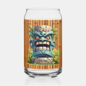 Cool Hawaii tiki hoofd party Blikvorm Glas (Voorkant)