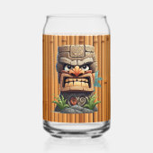 Cool Hawaii tiki hoofd party Blikvorm Glas (Voorkant)