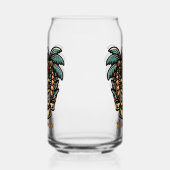 Cool Hawaii tiki party naam toevoegen Blikvorm Glas (Links)