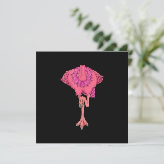 Cool Headless Flamingo Halloween Costume Funny Kaart (Staand voorkant)