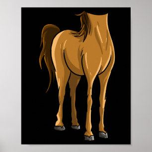 Cool Headless Paard Halloween Kostuum Grappig Lazy Poster