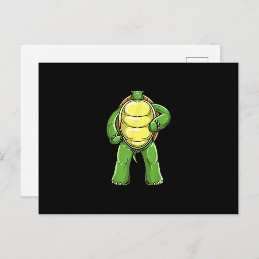 Cool Headless Turtle Halloween Costume Funny Lazy Aankondigingskaart (Voorkant / Achterkant)