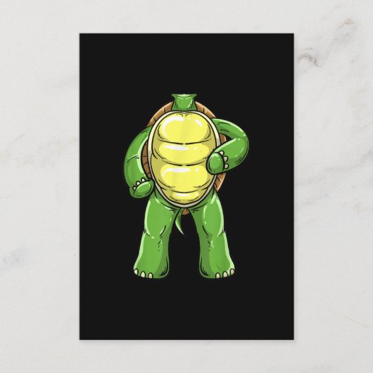 Cool Headless Turtle Halloween Costume Funny Lazy Informatiekaartje (Voorkant)