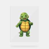 Cool Headless Turtle Halloween Kostuum _ Funny Laz Acryl Bord (Voorkant)