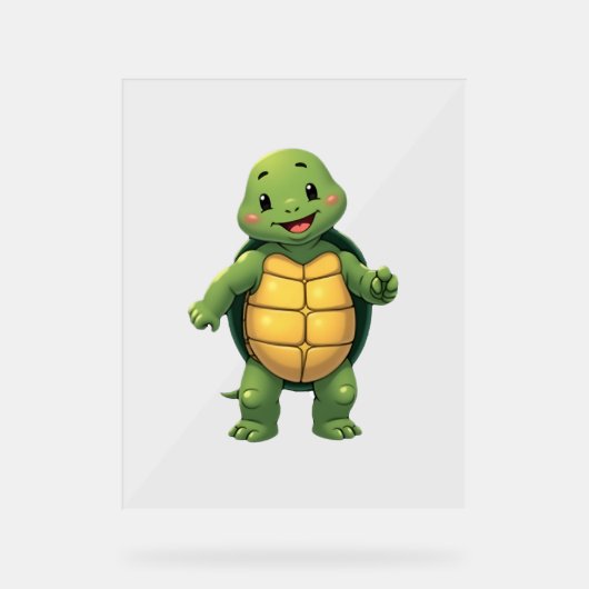 Cool Headless Turtle Halloween Kostuum _ Funny Laz Acryl Bord (Voorkant)
