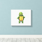 Cool Headless Turtle Halloween Kostuum _ Funny Laz Canvas Afdruk (Insitu (Houten vloer))