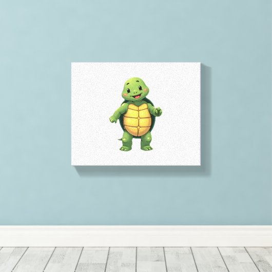 Cool Headless Turtle Halloween Kostuum _ Funny Laz Canvas Afdruk (Insitu (Houten vloer))