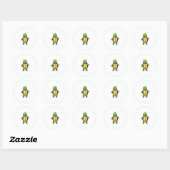Cool Headless Turtle Halloween Kostuum _ Funny Laz Ronde Sticker (Vel)
