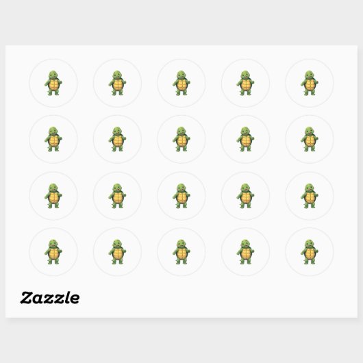 Cool Headless Turtle Halloween Kostuum _ Funny Laz Ronde Sticker (Vel)