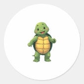 Cool Headless Turtle Halloween Kostuum _ Funny Laz Ronde Sticker (Voorkant)