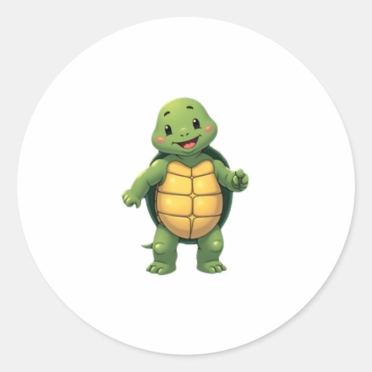 Cool Headless Turtle Halloween Kostuum _ Funny Laz Ronde Sticker (Voorkant)