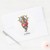 Cool Heart Sword en Snake tattoo sticker (Envelop)