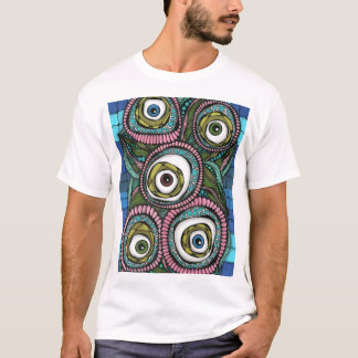 Cool heren T-shirt met een abstracte print