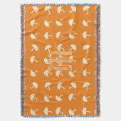 Cool Herfst Vibes Monogram Paraplu's Deken (Voorkant Verticaal)
