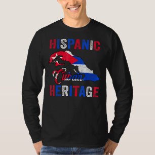 Cool Heritage Cuba Cubaanse vlag Hispanic Heritage T-shirt