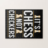 cool het is schaken niet dammen dammers geschenk legpuzzel (Horizontaal)