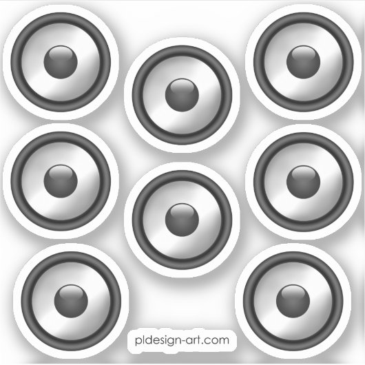 Cool het leuke ontwerp van de luidspreker sticker (Voorkant)