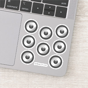 Cool het leuke ontwerp van de luidspreker sticker