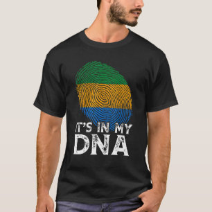 Cool, het zit in mijn DNA Gabon Flag Fingerprint P T-shirt