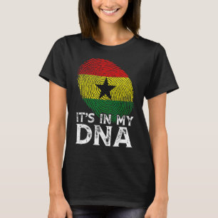 Cool, het zit in mijn DNA Ghana Flag Fingerprint P T-shirt